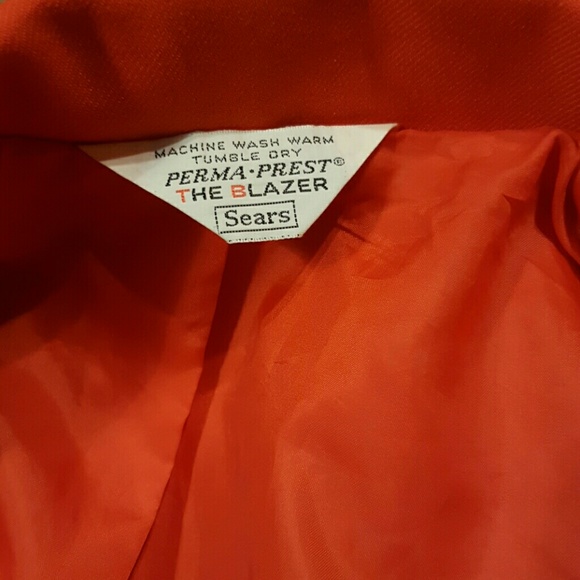 Sears orange blazer size M - Picture 5 of 6